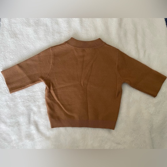 Princess Polly Camel Knit Sweater s/m size cropped - Picture 5 of 6